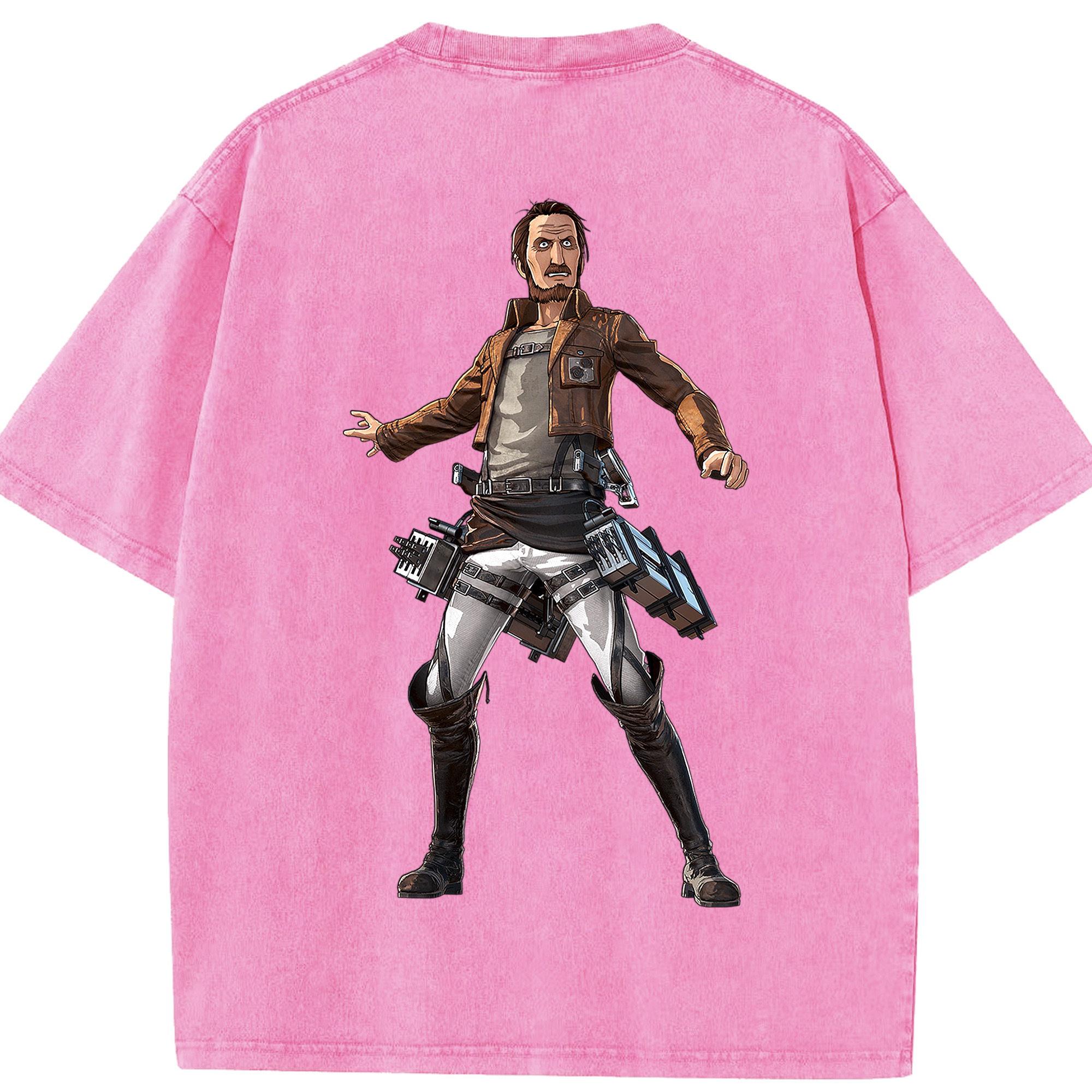 （画像用） 進撃の巨人 Attack on Titan 綿100% ヴィンテージ風 半袖Tシャツ（背面プリント）